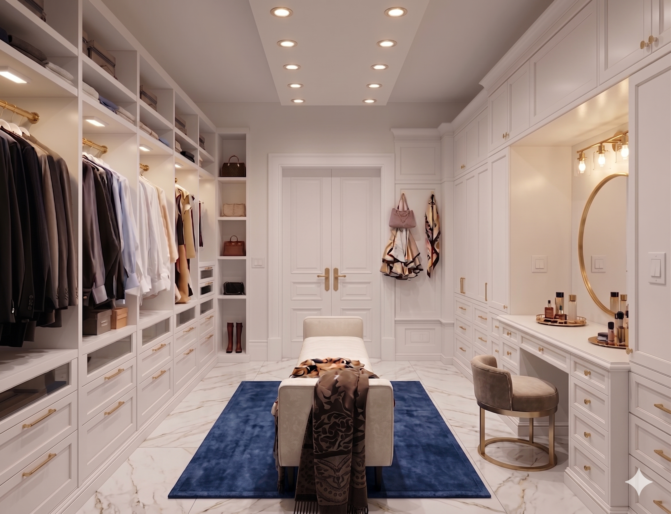 Anna Suite walk-in closet interior image